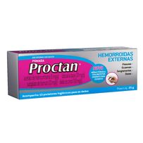 Pomada Proctan Hemorroidas Externas 25g + 10 Protetores Higiênicos Para os Dedos