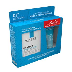 Kit La Roche Posay Effaclar Concentrado Sabonete De Limpeza Profunda 70g + Gel De Limpeza Profunda 50g