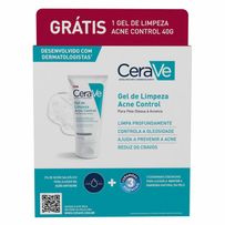 Kit CeraVe Acne Control Gel de Limpeza 140g + Gel de Limpeza 40g