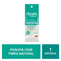 Esponja De Banho Ponjita Com Fibra Natural 1 Unidade