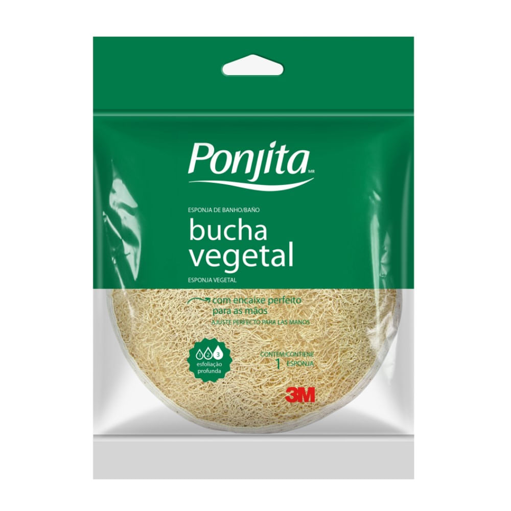 Esponja De Banho Ponjita Bucha Vegetal 1 Unidade