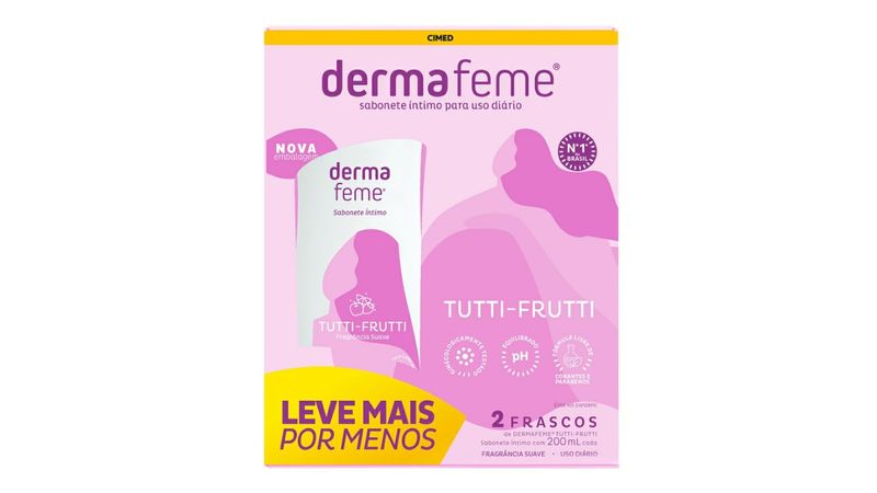 Kit 2 Sabonetes Líquidos Íntimos Dermafeme Fresh 200ml – Cimed