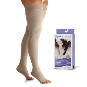 Meia 7/8 Coxa Sigvaris Essencial Conforto Select Comfort Premium Unissex Natural G2 1 Par