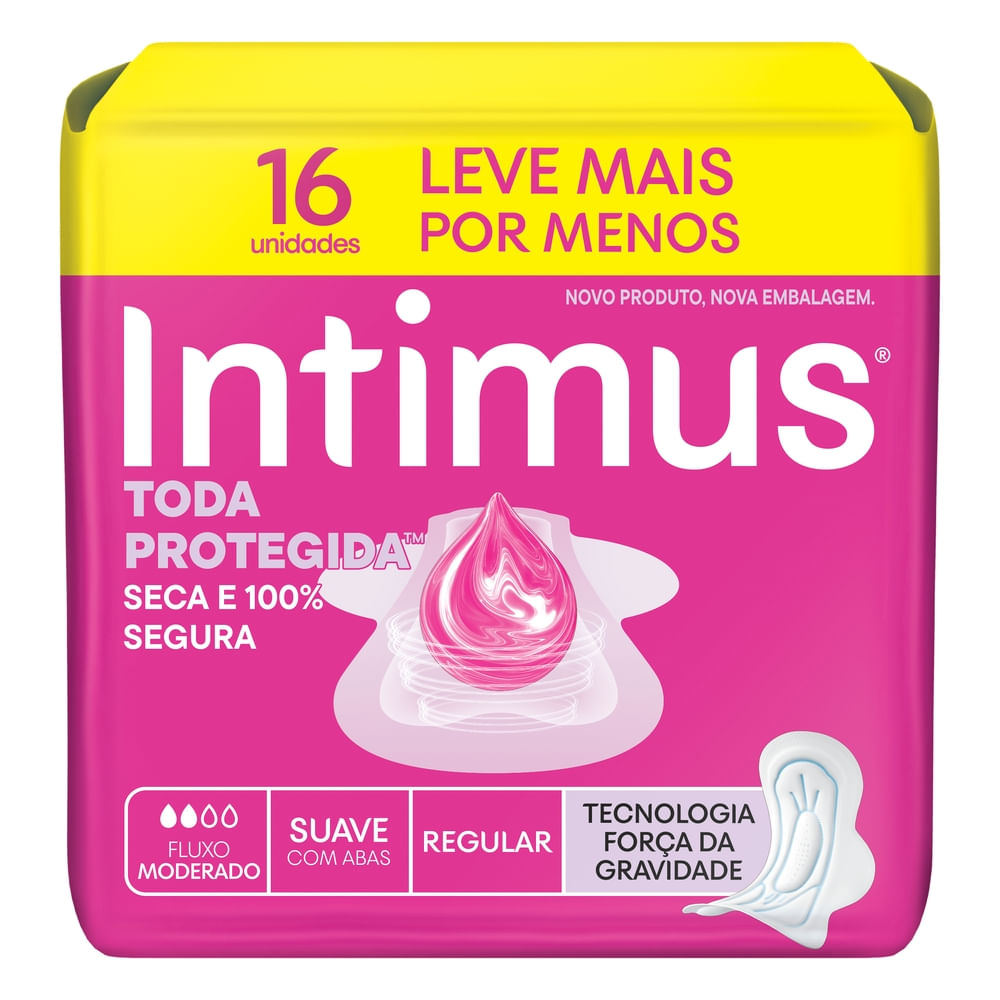 Absorvente Intimus Toda Protegida Dia Suave Com abas 16 un