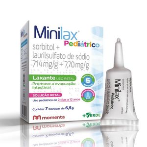 Minilax Pediátrico 714mg/g + 7,70mg/g Momenta 7 Bisnagas de 6,5g