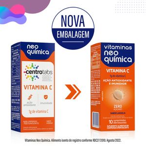 Vitaminas Neo Química Vitamina C 10 Comprimidos Efervescentes