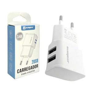 Carregador Para Viagens Sumexr Fonte USB 3.4A SX DZ 3A 1 Unidade