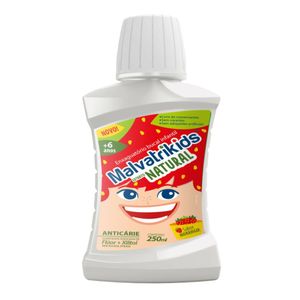 Enxaguatório Bucal Infantil Malvatrikids Extrato Natural Morango 250ml