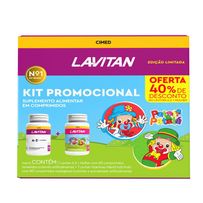 Kit Lavitan Suplemento Alimentar AZ Mulher 60 Comprimidos + Suplemento Vitamínico Infantil Patati Patatá Sabor Tutti-Frutti 60 Comprimidos Mastigáveis