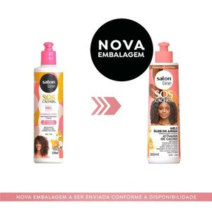 Ativador de Cachos Salon Line SOS Cachos Mel e Óleo de Argan Restauração Extrema 300ml