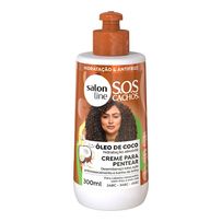 Creme para Pentear Salon Line SOS Cachos Óleo de Coco Hidratação Absoluta 300ml