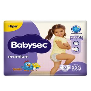 Fralda Babysec Galinha Pintadinha Premium Hiper Xxg 52 Unidades