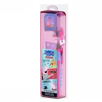 Kit DentalClean Peppa Pig Infantil 1 Escova Dental + 1 Gel Dental 50g + 1 Fio Dental 25m