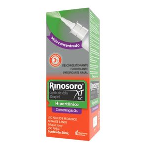 Rinosoro Xt Sic 3% Solução Spray Uso Nasal 50ml