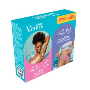 Kit Gillette Venus Aparelho de Depilar Suave para o Corpo 4 Unidades + Aparelho de Depilar íntima 2 Unidades
