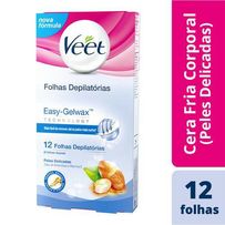 Cera Fria Corporal Veet Peles Delicadas 12 Folhas