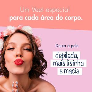 Cera Fria Corporal Veet Peles Delicadas 12 Folhas