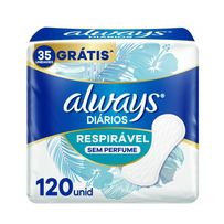 Protetor Diário Always Respirável Sem Perfume 120 Unidades