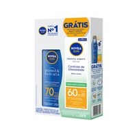 Kit Nivea Sun Protetor Solar Protec e Hidrata FPS70 200ml + Protetor Solar Facial Beauty Expert FPS60 50g