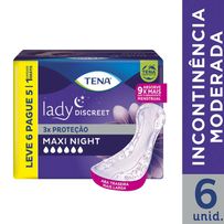 Absorvente Para Incontinência Urinária Tena Lady Discreet Maxi Night 6 Unidades