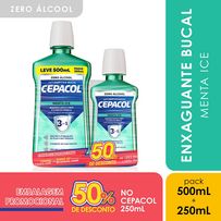 Enxaguante Bucal Cepacol 3em1 Menta Ice sem Álcool 750ml