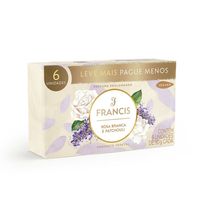 Sabonete em Barra Francis Rosa Branca e Patchouli 6 Unidades de 90g Cada