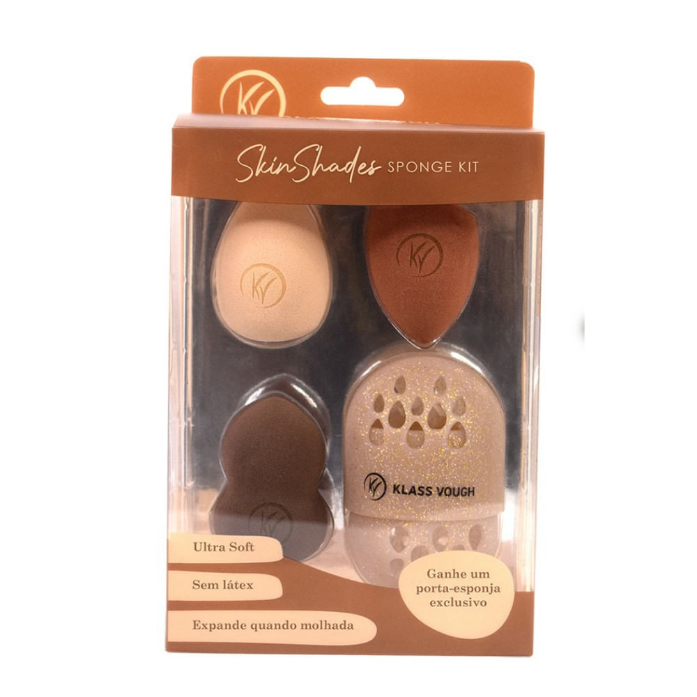 Esponja Klass Vough Skin Shades Trio de Esponjas + Porta Esponja 01 Unidade