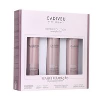 Kit Limpeza Homecare Cadiveu Professional Rapair Solution Proteina Capilar 200ml + Shampoo 250ml + Condicionador 250ml