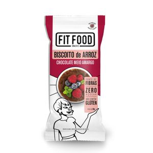 Biscoito de Arroz Fit Food Chocolate Meio Amargo 60g
