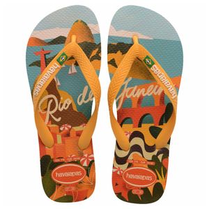 Sandálias Havaianas Postcard Amarelo Pop 37/38