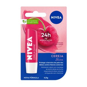 Hidratante Labial Nivea Cereja Shine Hidratação Profunda 4,8 g