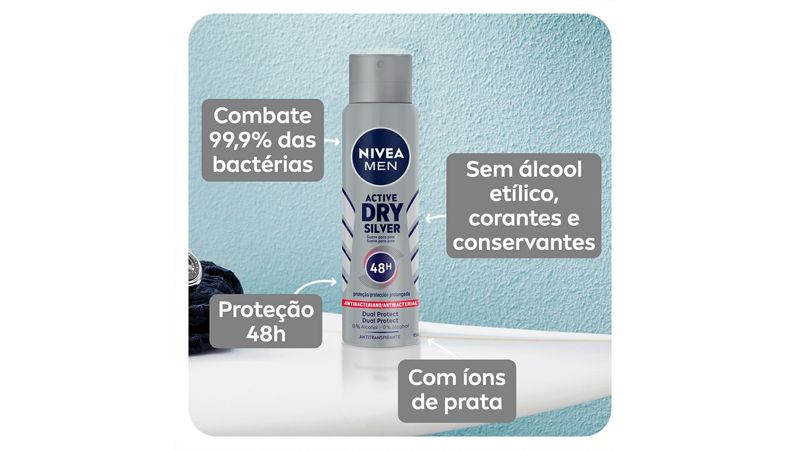 Desodorante Antitranspirante Aerosol Nivea Active Dry Comfort Feminino  200ml - Drogaria Venancio