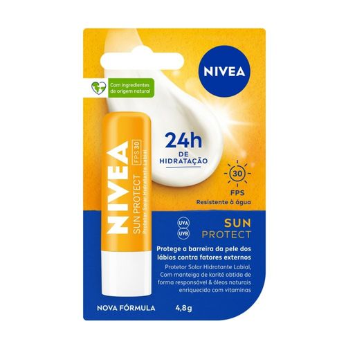 Protetor Solar Hidratante Labial Nivea Sun Protect FPS 30 4,8g