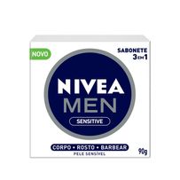 Sabonete Em Barra Nivea Men 3 Em 1 Sensitive 90g