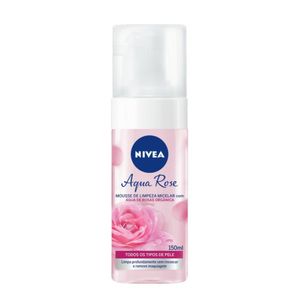 Mousse De Limpeza Micelar Nivea Aqua Rose Água De Rosas Orgânica 150ml