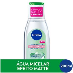 Água Micelar Nivea Solução de Limpeza 7 em 1 Efeito Matte 200ml