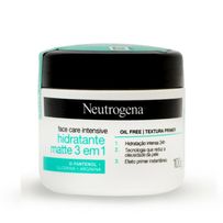 Hidratante Facial Neutrogena Face Care Intensive Matte 3 em 1  100g