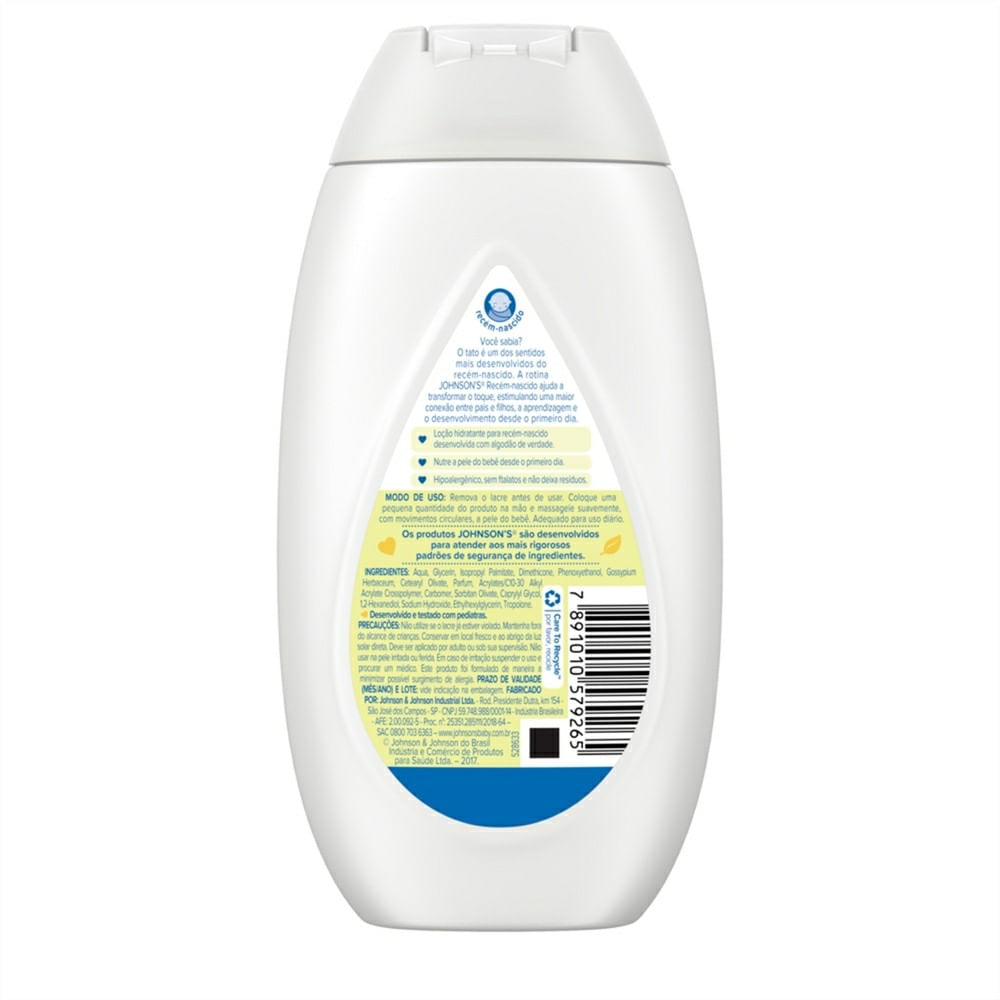 Loção Hidratante Johnsons Baby Recém-Nascido 200ml - Drogaria Venancio