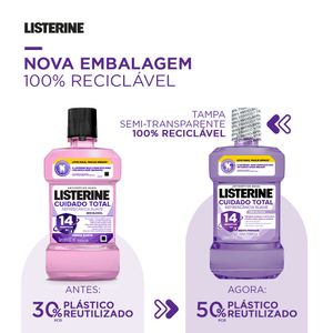Antisséptico Bucal Listerine Cuidado Total Sem Álcool 500ml