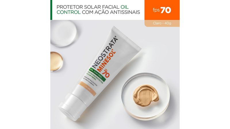 Protetor Solar Facial NeoStrata Minesol Oil Control FPS 70 Pele