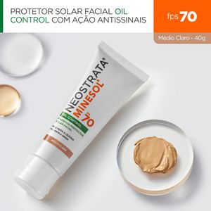 Protetor Solar Facial Neostrata Minesol Oil Control Média Claro Fps70 40g