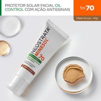 Protetor Solar Facial Neostrata Minesol Oil Control Médio Escuro Fps70 40g