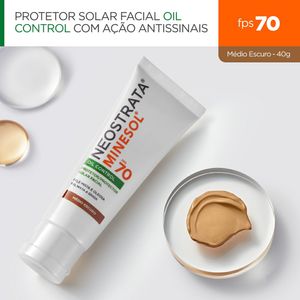 Protetor Solar Facial Neostrata Minesol Oil Control Médio Escuro Fps70 40g