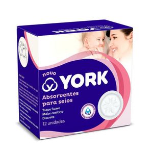 Absorvente Para Seios York Toque Suave 12 Unidades