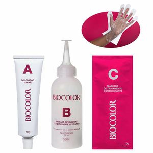 Tinta de Cabelo Biocolor Mini Kit Acaju Púrpura Deslumbrante 5.59