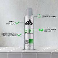 Desodorante Aerossol Antitranspirante Adidas Masculino 6 IN 1 72 Horas 150ml