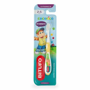 Escova Dental Infantil Bitufo Cocoricó Grandinhos Ultramacia para 2 a 5 Anos 1 Unidade