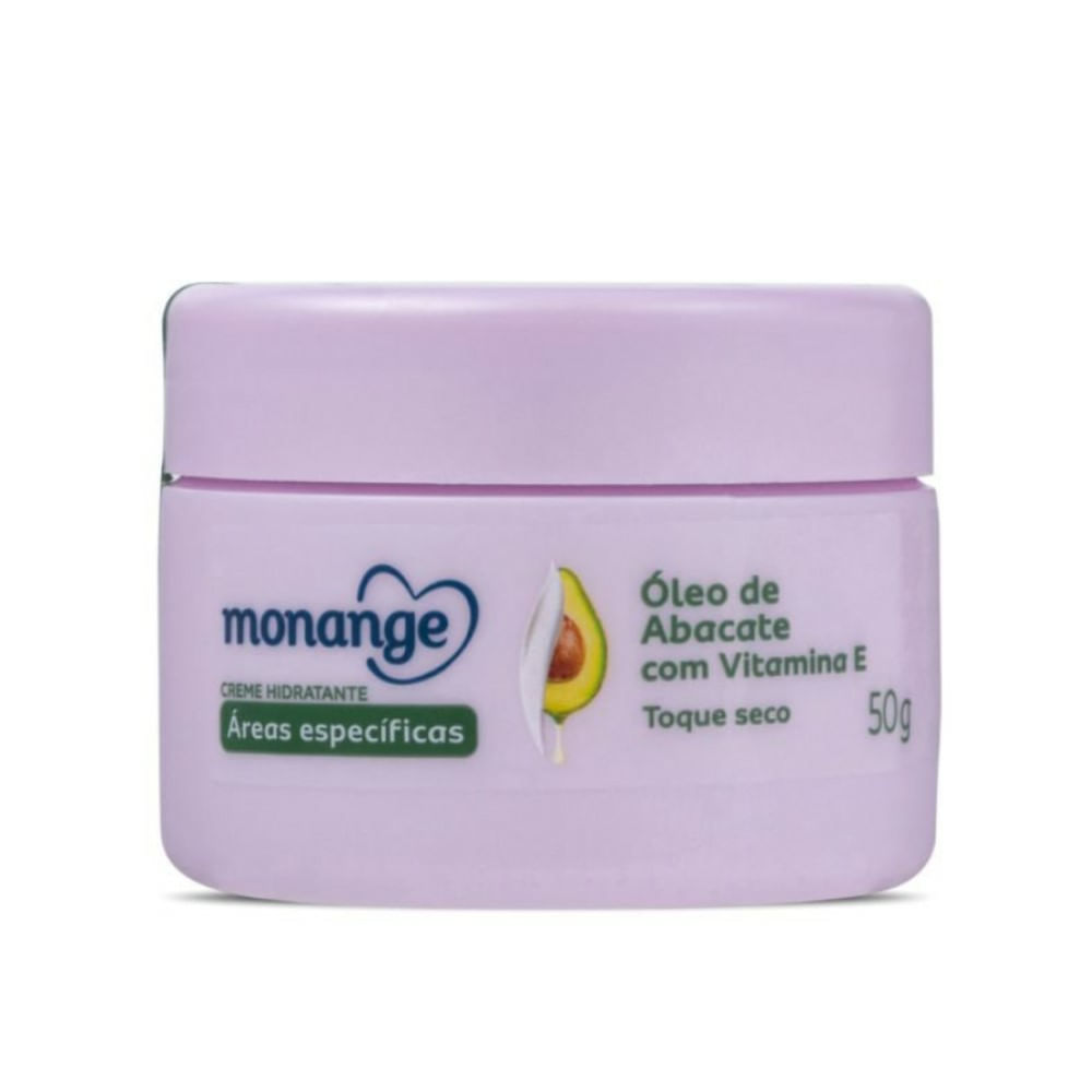 Creme Hidratante Para Áreas Específicas Monange Óleo De Abacate Com Vitamina E 50g