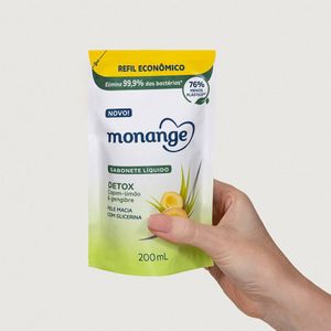 Sabonete Líquido Monange Detox Capim-Limão E Gengibre Refil 200ml