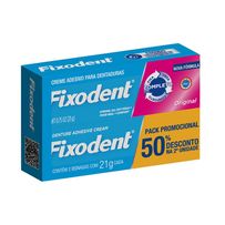 Creme Adesivo Para Dentadura Fixodent Original 2 Unidades de 21g Cada